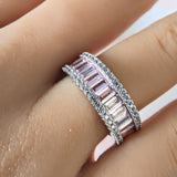 Pink Virtue Sterling Silver Ring