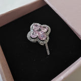 Pink Clove Sterling Silver Ring