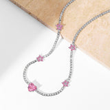 Pink Amore Sterling Silver Choker