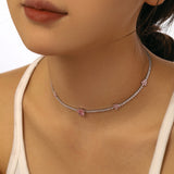 Pink Amore Sterling Silver Choker