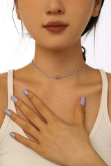 Pink Millionaire Sterling Silver Chocker