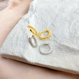 Sparkling 14k Gold Plated Ear Hoops