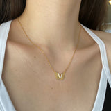 Butterfly Sterling Silver Necklace / Gold