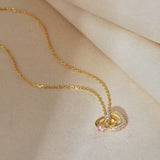 Love Ring Sterling Silver Necklace / Gold