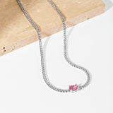 Pink Millionaire Sterling Silver Chocker