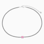 Pink Millionaire Sterling Silver Chocker