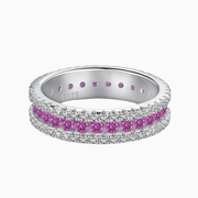 Pink Aria Sterling Silver Band