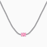 Pink Clara Sterling Silver Choker