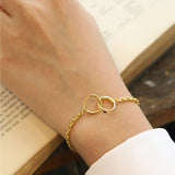 Beautiful 18k Gold Plated Double Circles Bracelet - MARIA JEWELLERY