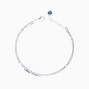 Sterling Silver Sparkling Anklet - MARIA JEWELLERY