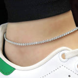 Sterling Silver Sparkling Anklet - MARIA JEWELLERY