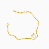 Beautiful 18k Gold Plated Double Circles Bracelet - MARIA JEWELLERY