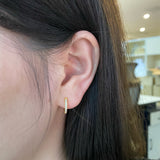 Sparkling 14k Gold Plated Ear Hoops