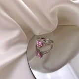 Pink Vouge Sterling Silver Ring