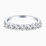 925 Sterling Silver Half Eternity Ring Wedding Band - MARIA JEWELLERY