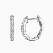 Sparkling 925 Sterling Silver Cubic Zirconia Hoops - MARIA JEWELLERY