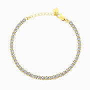 18k Gold Plated Cubic Zirconia Tennis Bracelet - MARIA JEWELLERY